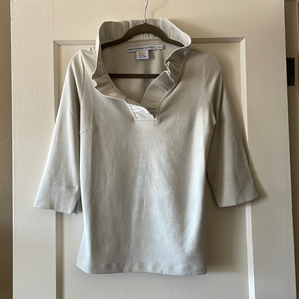Gretchen Scott Faux Suede Top